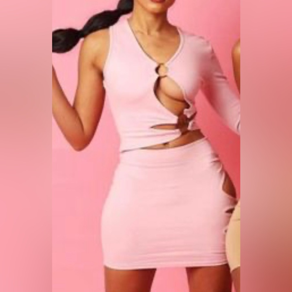 1️⃣5️⃣7️⃣ BRAND NEW! Bad Society Club pink skirt and top. Looks so good on. - Picture 3 of 4